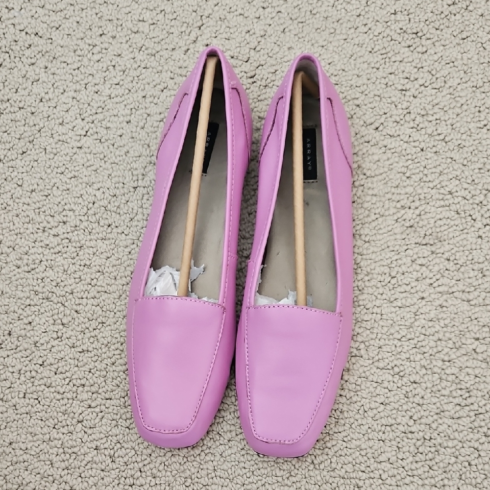 Women’s Lavender Leather Slip-On Loafers